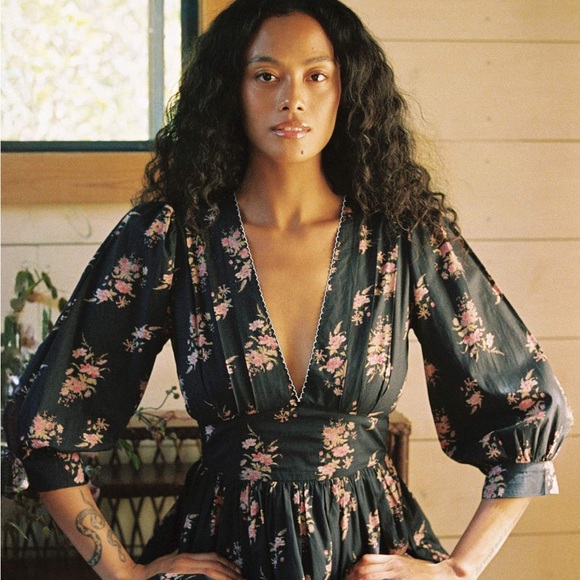 RESERVED Christy Dawn Brigitte Dress - Night Bouquet NWT - Picture 2 of 7